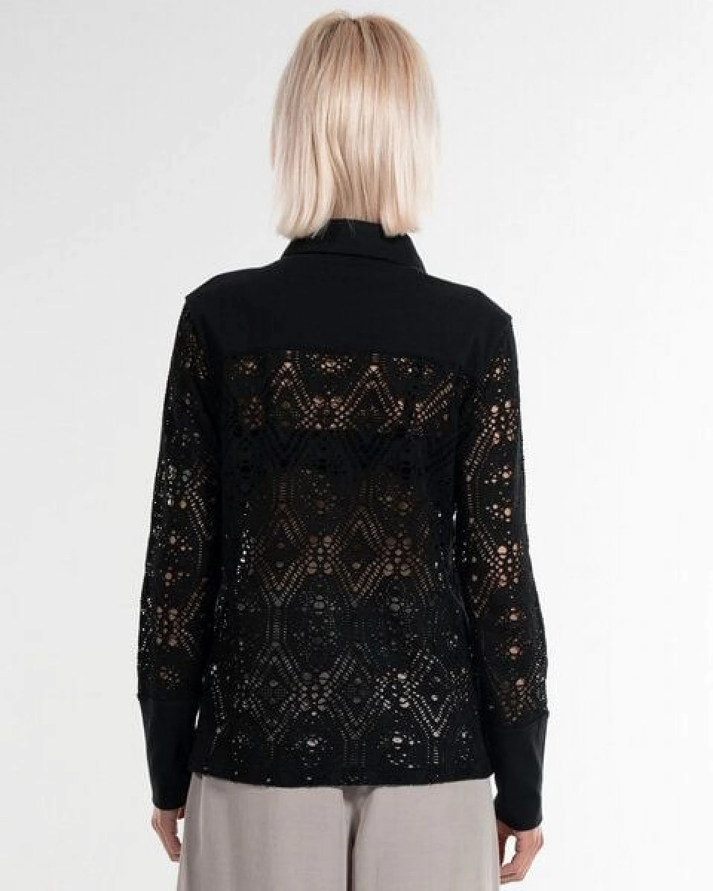 Alma & Lovis Edle Spitzenbluse aus Bio-Baumwolle mit Elasthan – Ansicht 4
