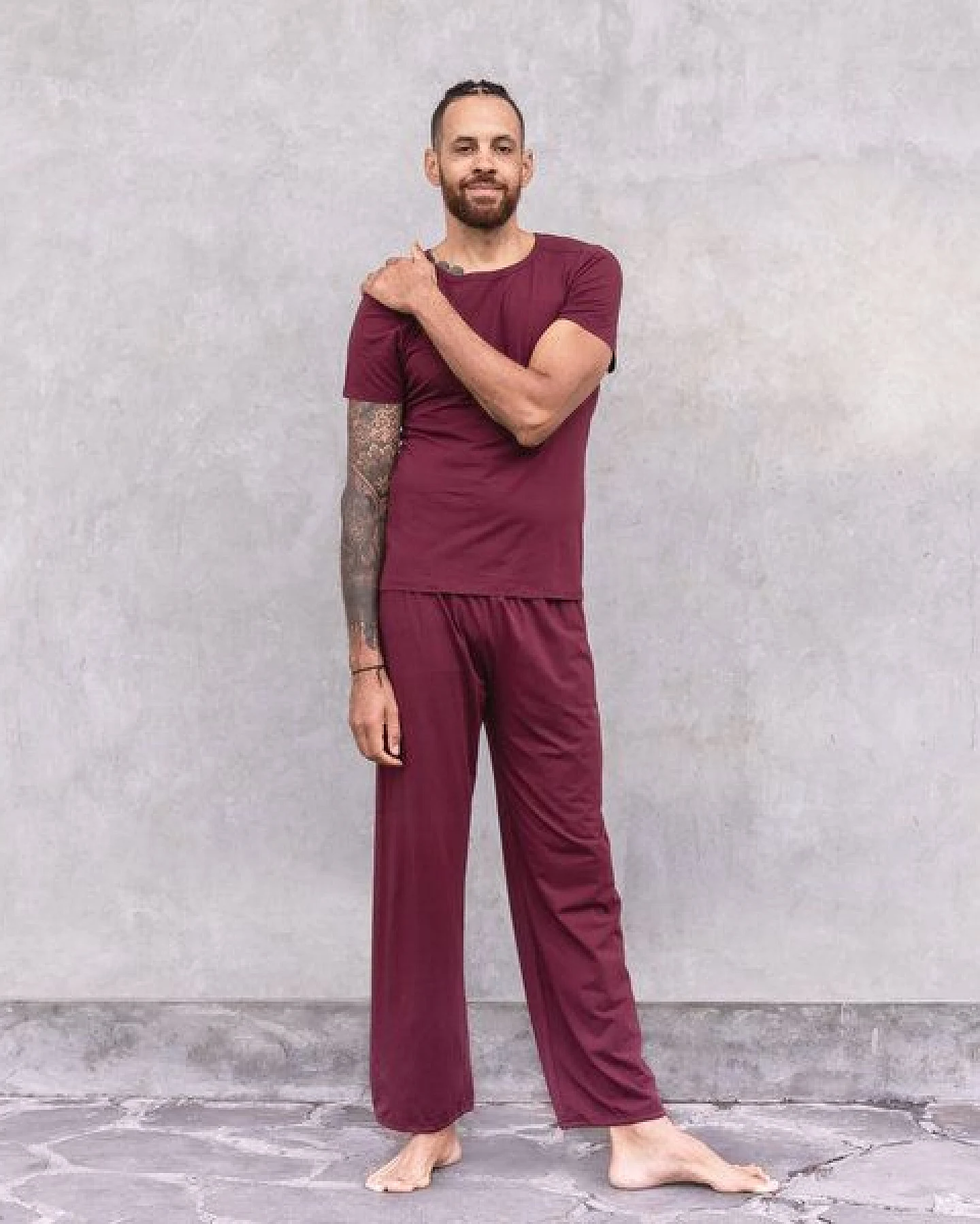 Jaya ROCKY UNI - Männer - körpernahes T-Shirt für Yoga aus Biobaumwolle – Ansicht 3