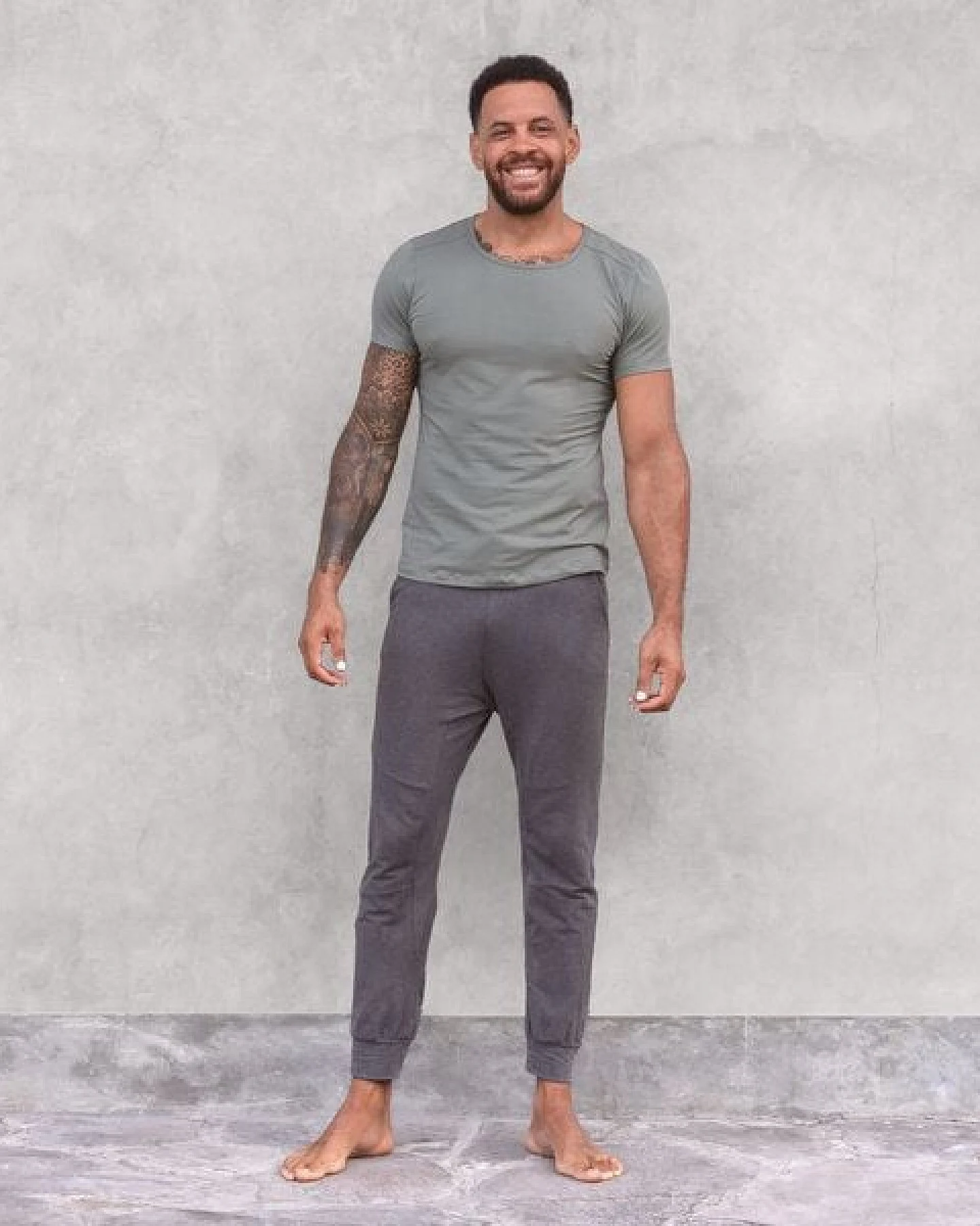 Jaya ROCKY UNI - Männer - körpernahes T-Shirt für Yoga aus Biobaumwolle – Ansicht 3