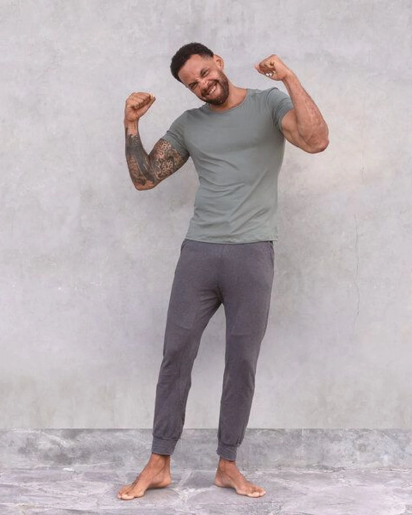 Jaya ROCKY UNI - Männer - körpernahes T-Shirt für Yoga aus Biobaumwolle – Ansicht 4