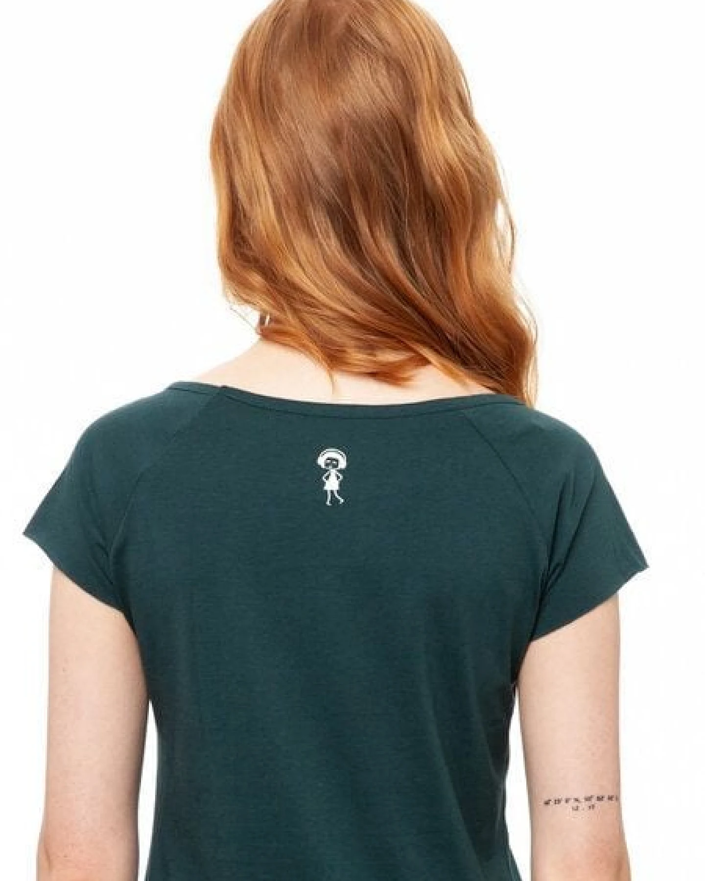 FellHerz Damen T-Shirt Ankermädl deepteal Bio & Fair & Vegan – Ansicht 4