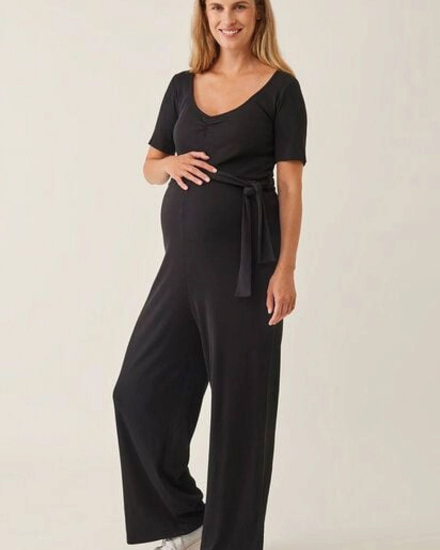 Boob gerippter Umstandsjumpsuit Signe – Ansicht 2