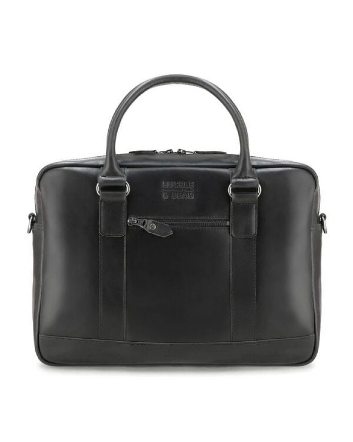 Buckle & Seam Leder Business Briefcase Everett