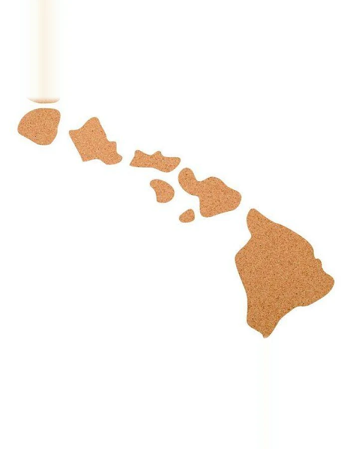 Kork-Deko Hawaii als Pinnwand aus Kork XXL ca. 80x50 cm