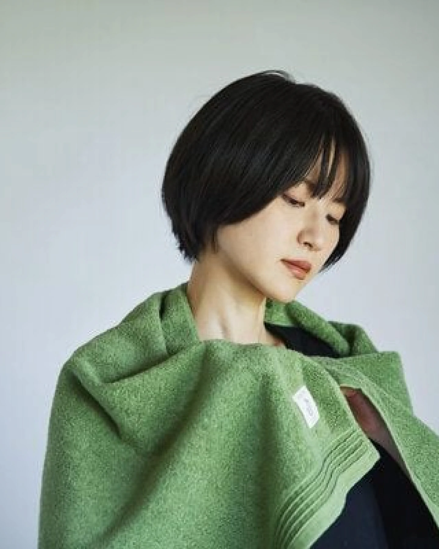 thies 1856 ® veganes Handtuch aus japanischer Biobaumwolle gefärbt mit recycelten Matcha Blättern – Ansicht 3