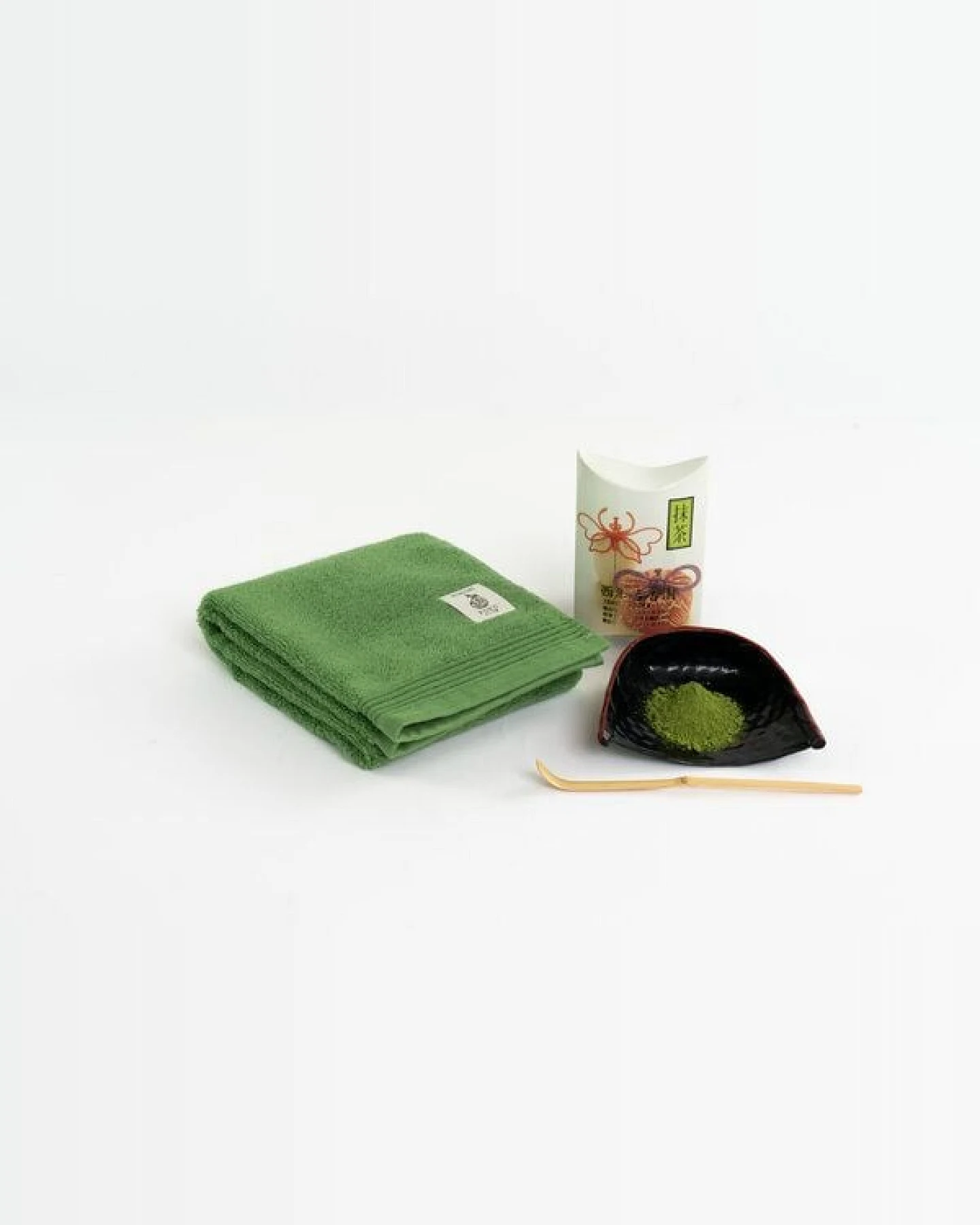 thies 1856 ® veganes Handtuch aus japanischer Biobaumwolle gefärbt mit recycelten Matcha Blättern – Ansicht 4