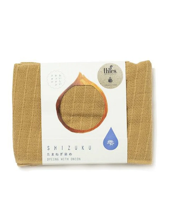 thies 1856 ® veganes Küchen-Handtuch aus japanischer Biobaumwolle gefärbt mit recyceltem Gemüse