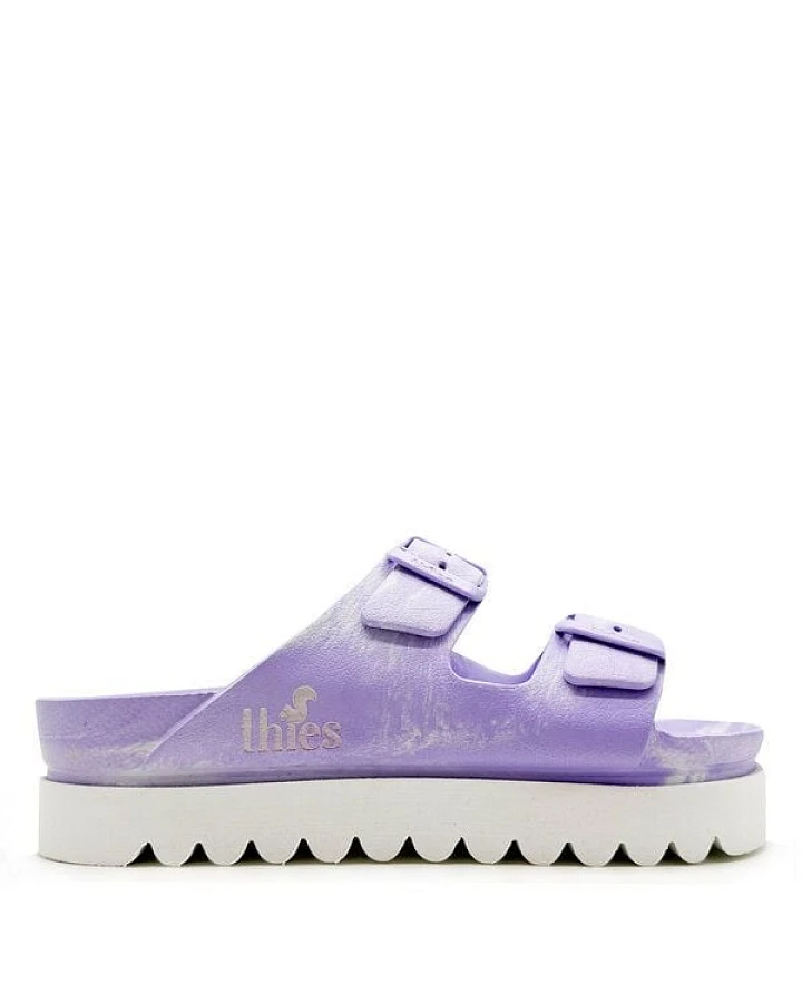 Vegane Bi-Color Ecofoam Plateau Sandale von thies ® aus recyceltem EVA