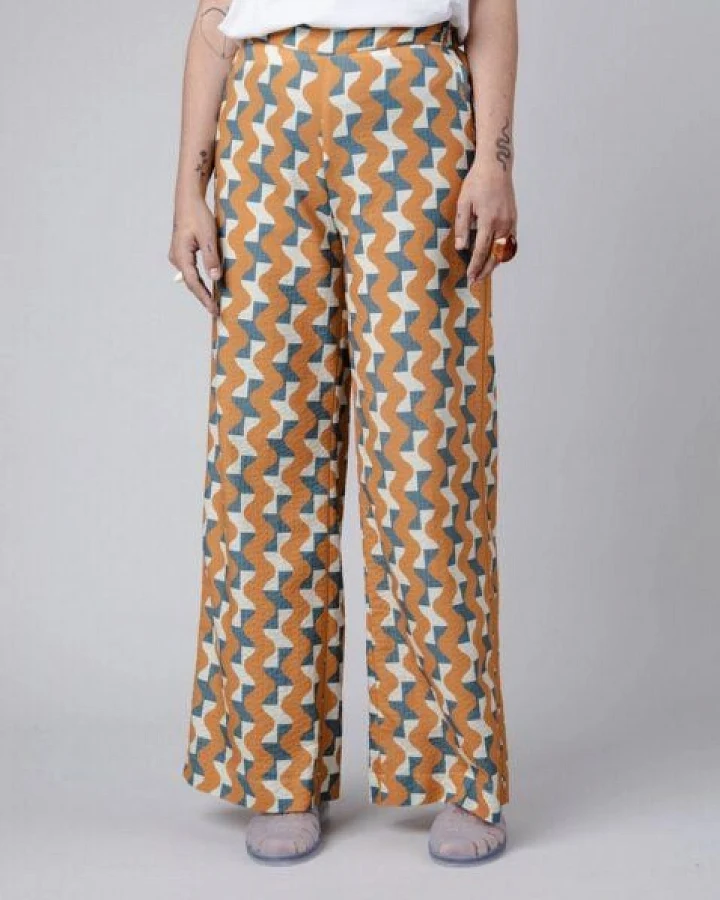 Brava Fabrics Big Tiles Wide Leg Hose Topaz