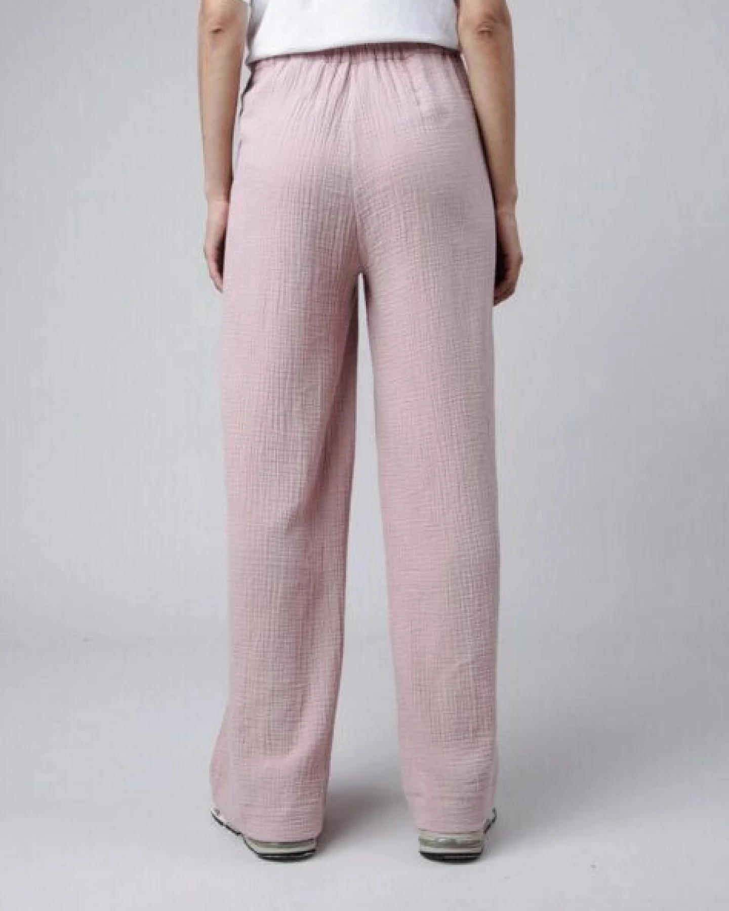Brava Fabrics Bubble Wide Leg Cotton Pants Light Pink – Ansicht 4