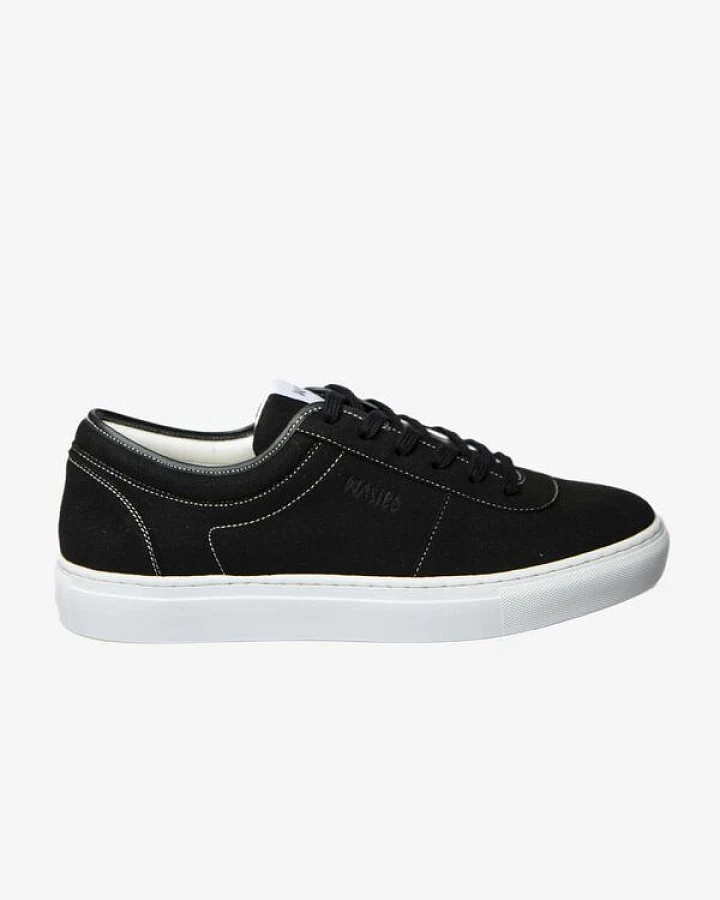 WASTED SHOES veganer Sneaker "Encinitas" schwarz mit weißer Sohle