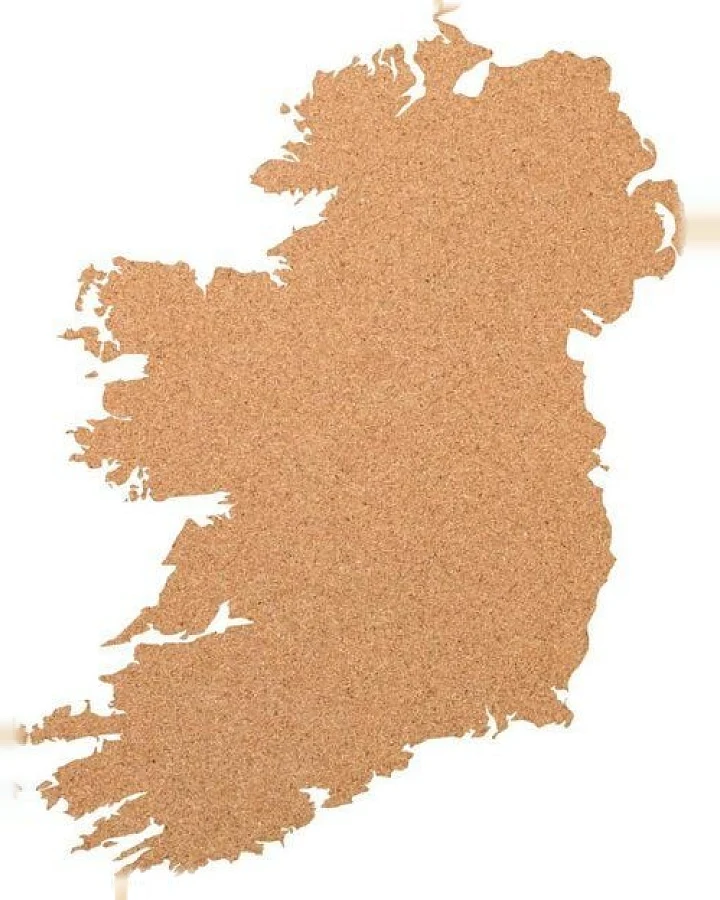 Kork-Deko Irland als Pinnwand aus Kork XXL ca. 80x50 cm