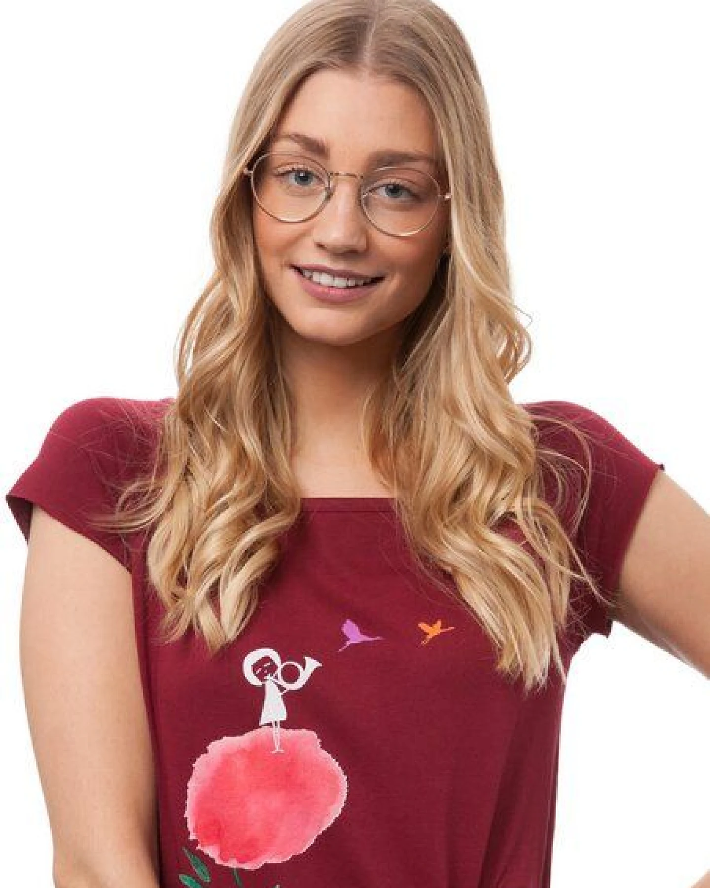FellHerz Damen T-Shirt Kranichzug Bio & Fair & Vegan – Ansicht 4