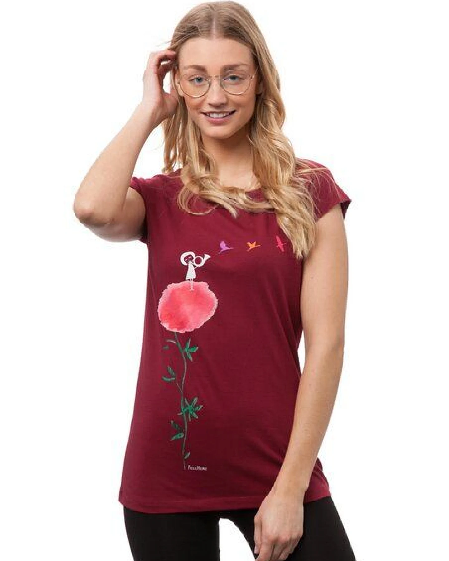 FellHerz Damen T-Shirt Kranichzug Bio & Fair & Vegan – Ansicht 2