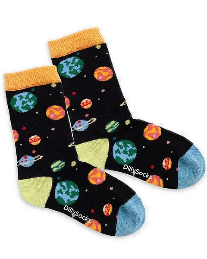 DillySocks Kindersocken Lil Outer Space aus Biobaumwoll-Mix