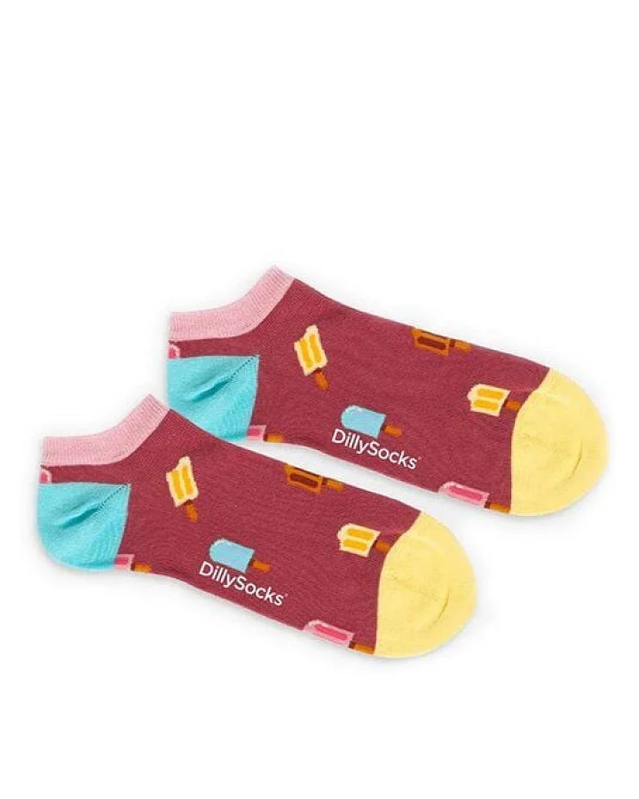 DillySocks Kurze Socken We All Scream For Ice Cream aus Biobaumwoll-Mix