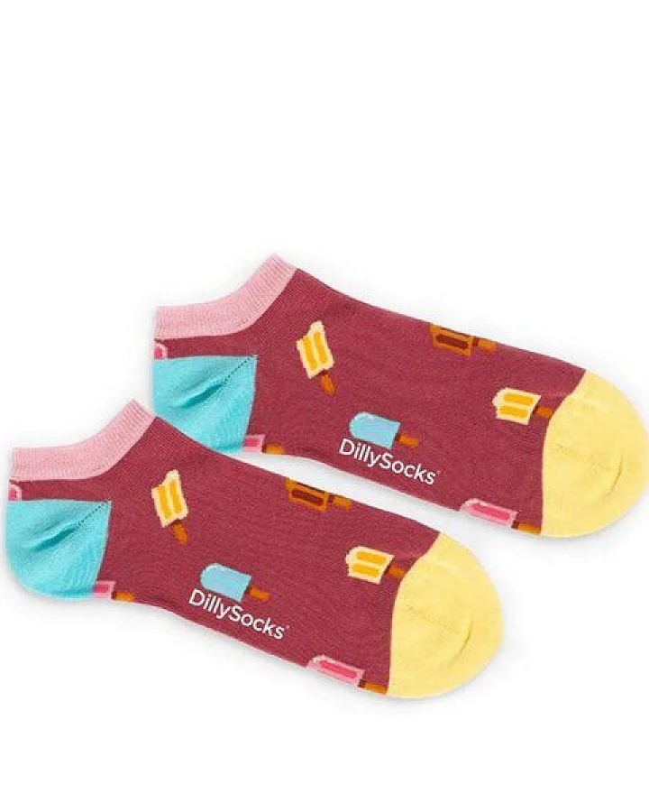 DillySocks Kurze Socken We All Scream For Ice Cream aus Biobaumwoll-Mix