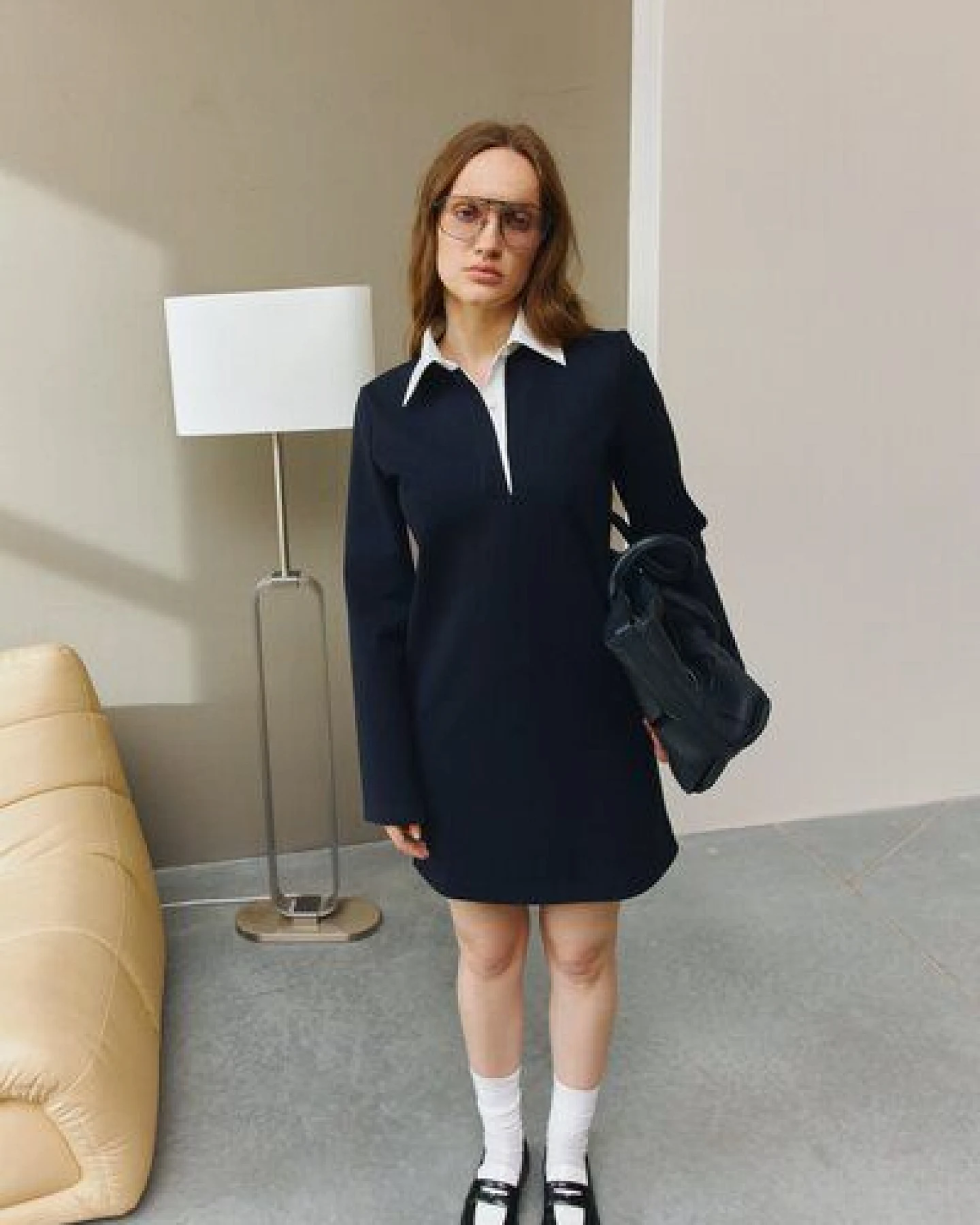 IVA RYCH Mini-Polokleid mit Kragen I Deadstock – Ansicht 3