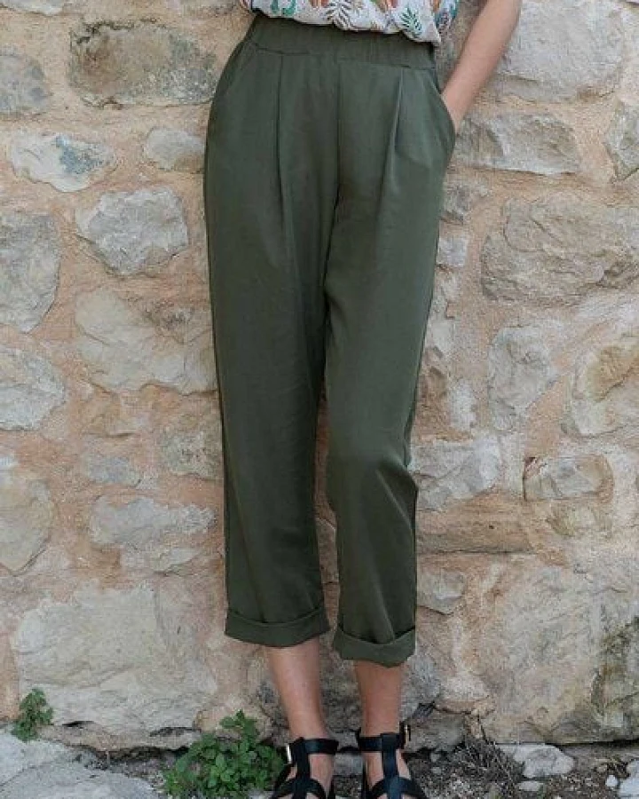 WiDDA berlin Bundfaltenhose oliv aus TENCEL®