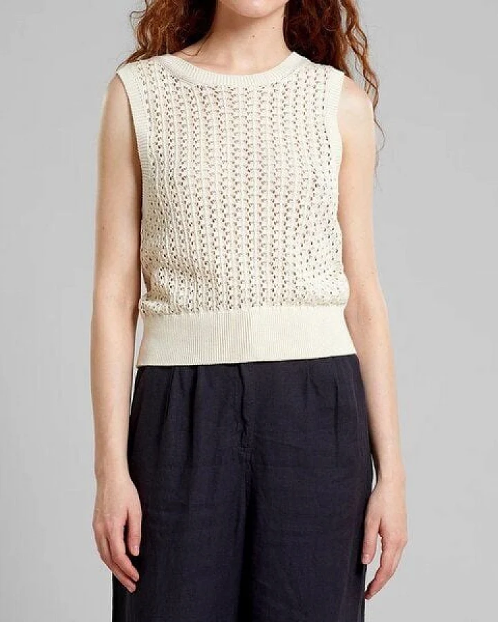 DEDICATED Oskarshamn Knit Top - Vanilla