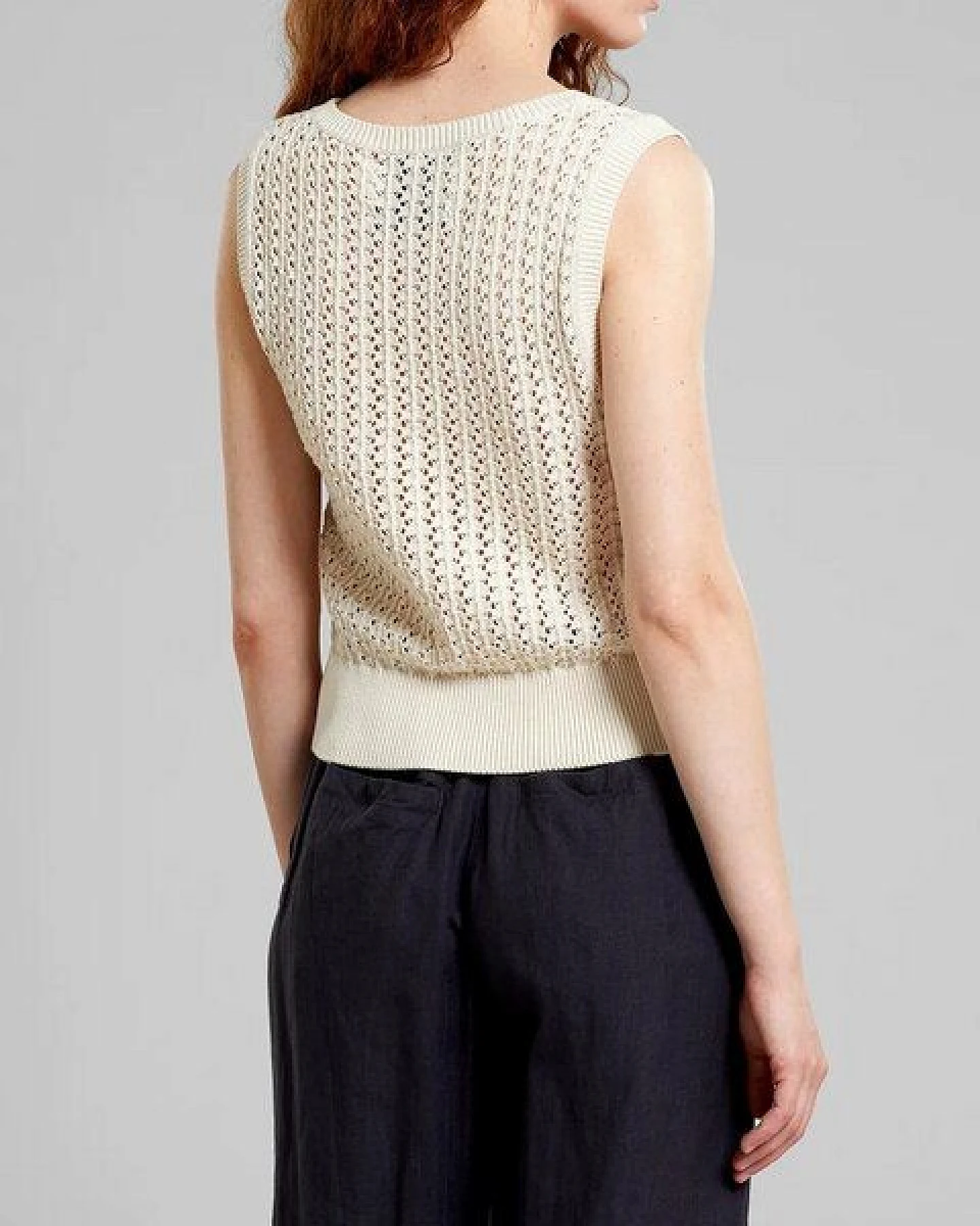 DEDICATED Oskarshamn Knit Top - Vanilla – Ansicht 2