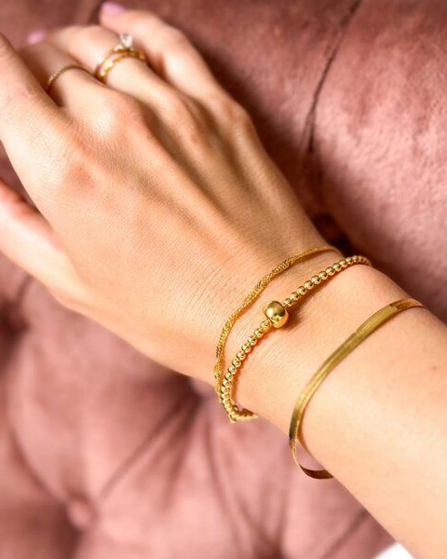 MOANINA Armband Mera - 925 Silber/18k Gold Vermeil – Ansicht 4