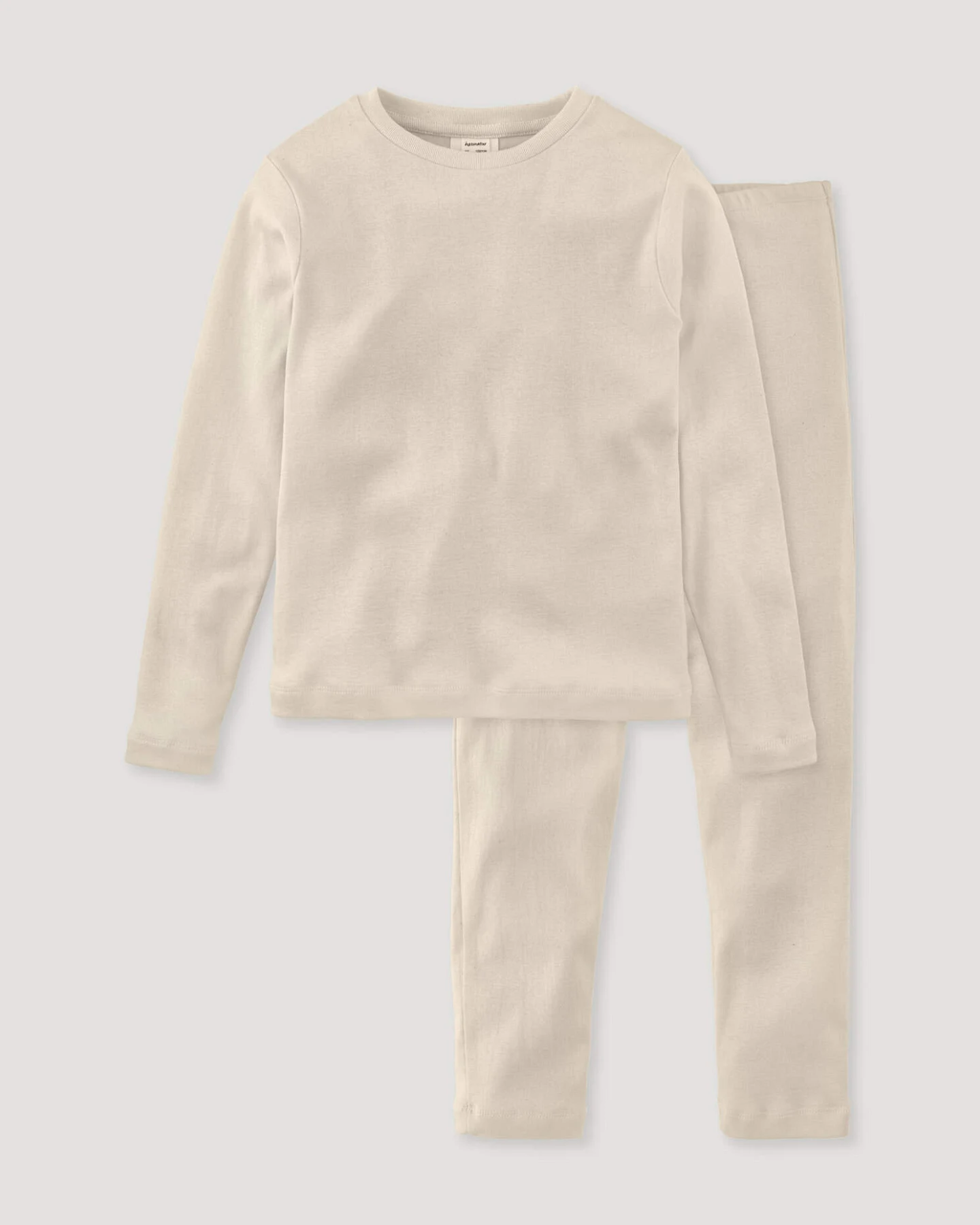 hessnatur Kinder Pyjama aus Bio-Baumwolle - natur - Größe 110/116 – Ansicht 3