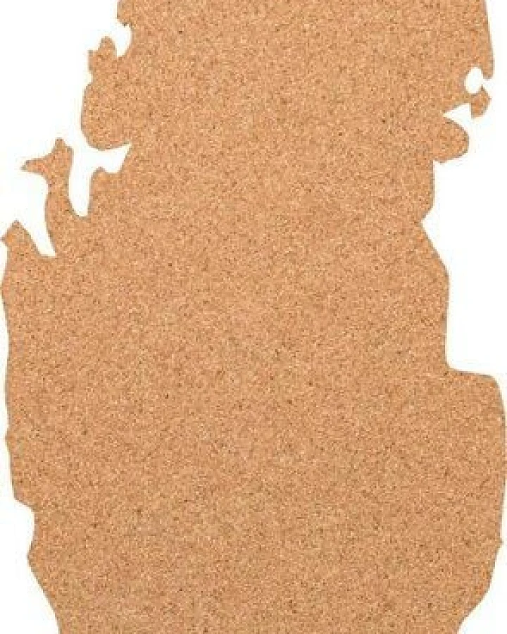 Kork-Deko Katar als Pinnwand aus Kork XXL ca. 80x50 cm