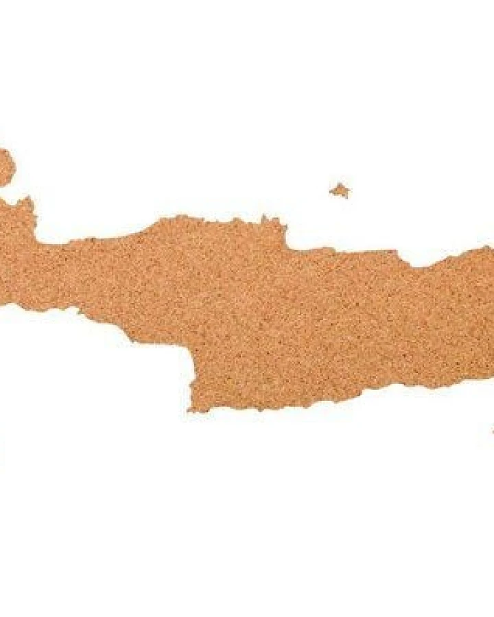 Kork-Deko Kreta als Pinnwand aus Kork XXL ca. 80x50 cm