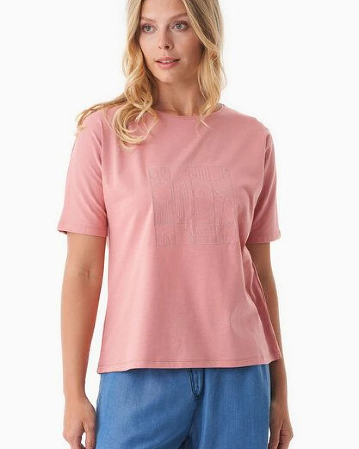 ORGANICATION T-Shirt aus Bio-Baumwolle mit Stickerei