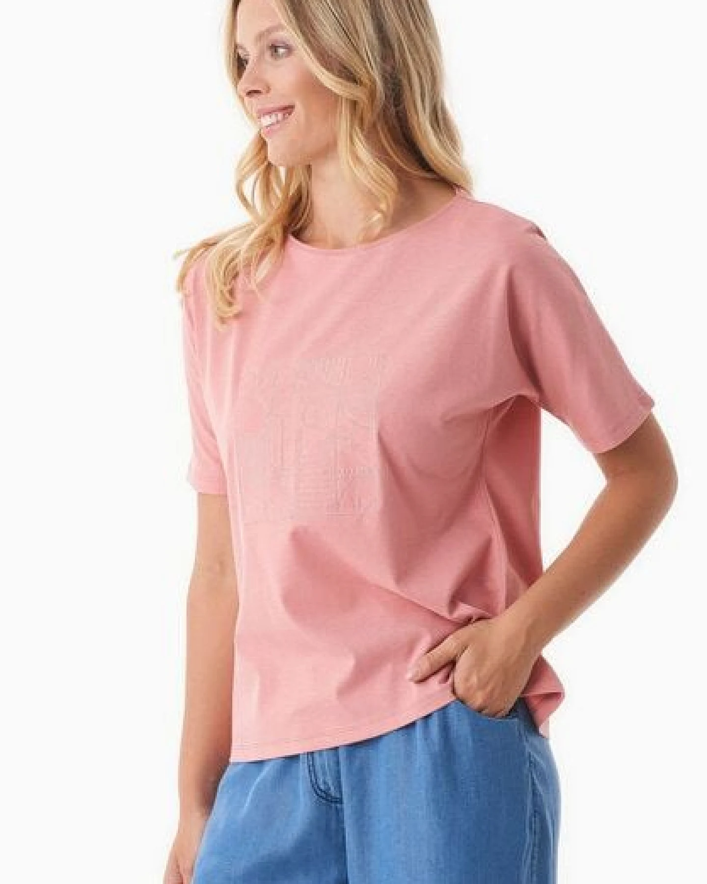 ORGANICATION T-Shirt aus Bio-Baumwolle mit Stickerei – Ansicht 4