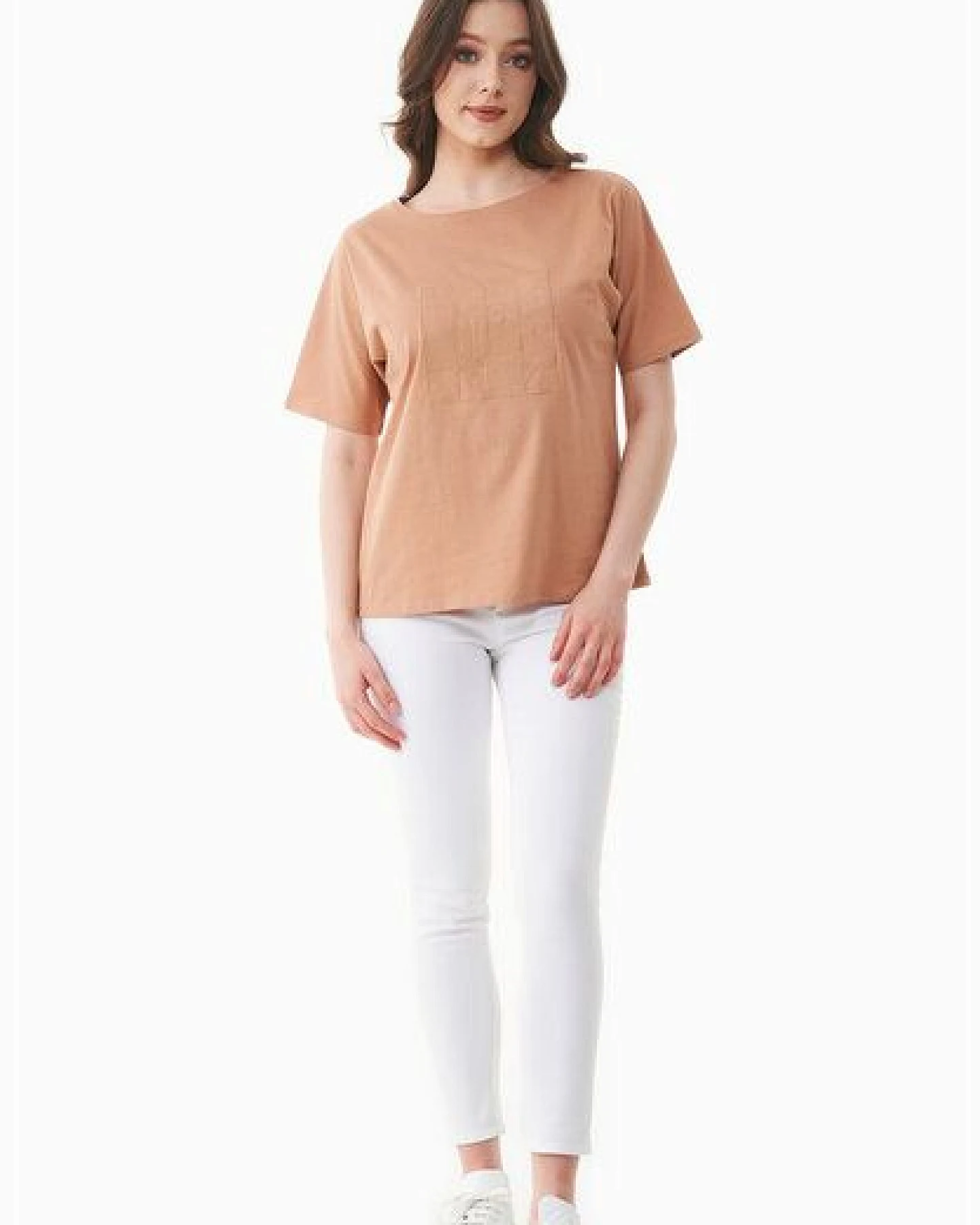 ORGANICATION T-Shirt aus Bio-Baumwolle mit Stickerei – Ansicht 2