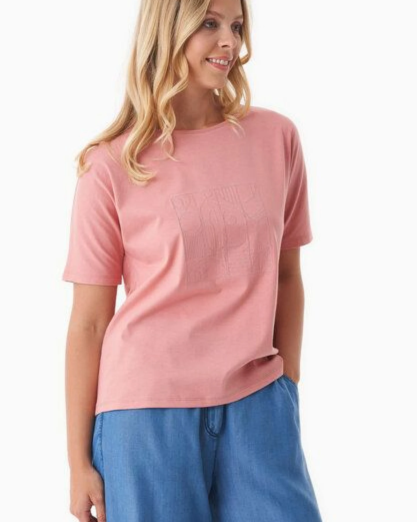 ORGANICATION T-Shirt aus Bio-Baumwolle mit Stickerei – Ansicht 3