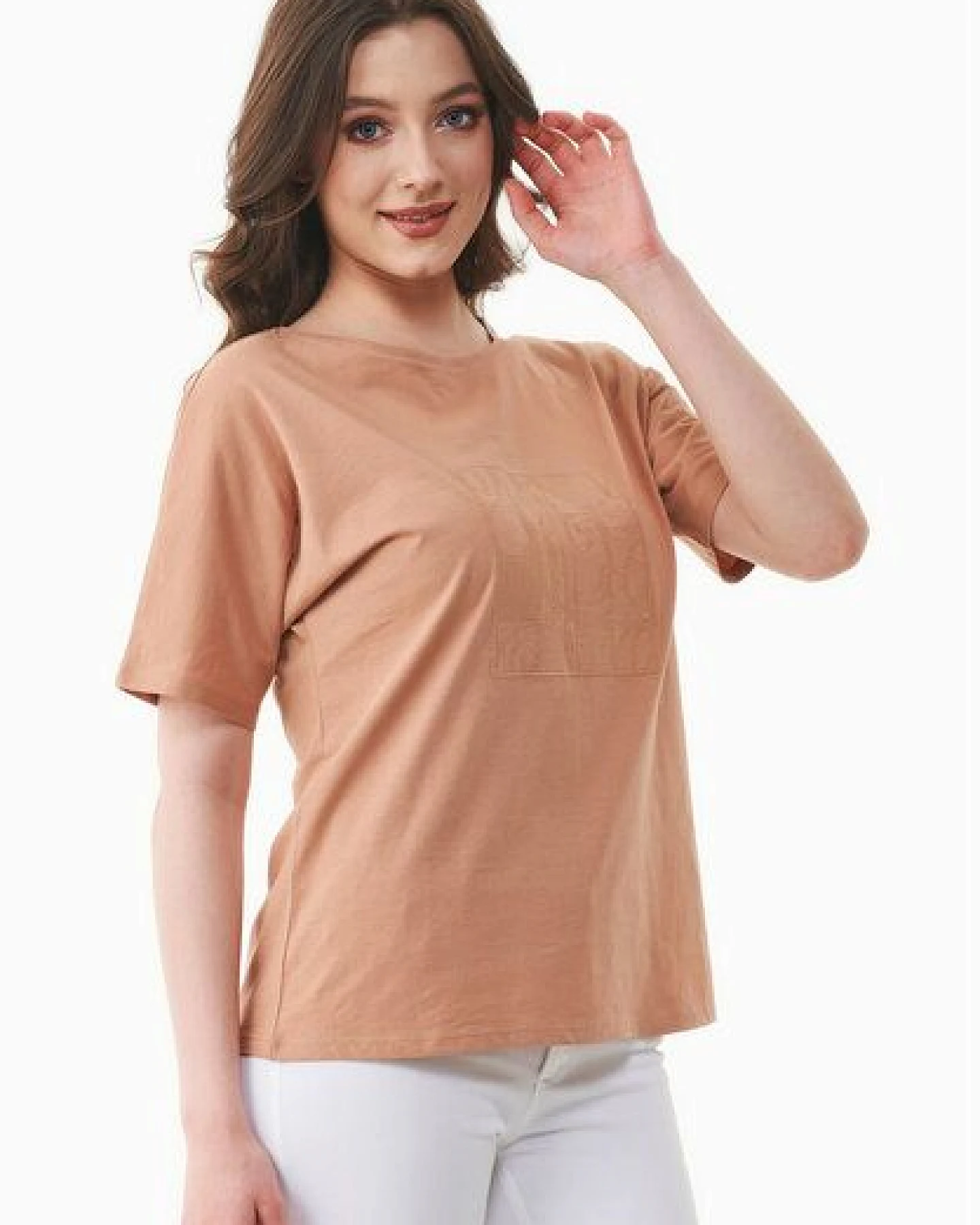 ORGANICATION T-Shirt aus Bio-Baumwolle mit Stickerei – Ansicht 3