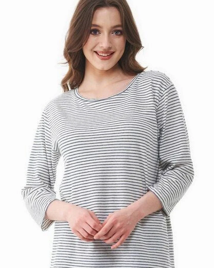 ORGANICATION 3/4 Arm Shirt aus Bio-Baumwolle und Leinen