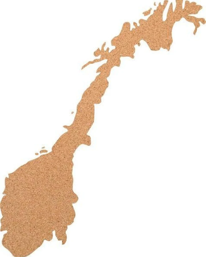 Kork-Deko Norwegen als XXL-Kork-Pinnwand - selbstklebend - CORKWORLD