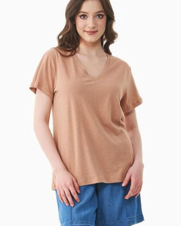 ORGANICATION T-Shirt aus Bio-Baumwolle und Leinen