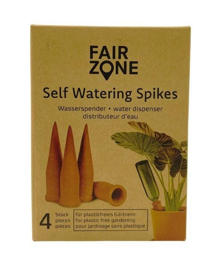 FAIR ZONE Self Watering Mini-Pots "Hydro Spikes" 4er Set Tonkegel