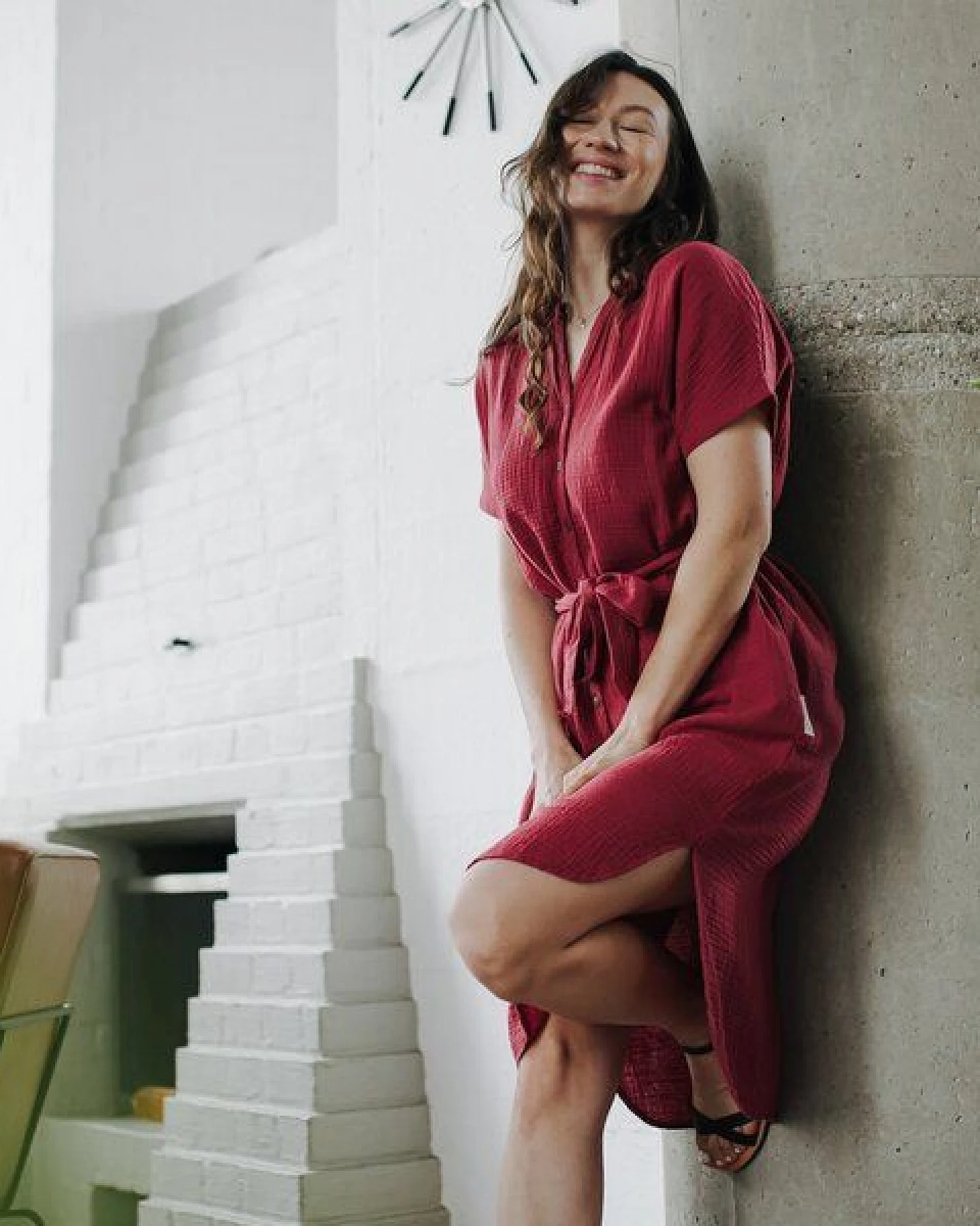 NORDLICHT Damen Musselin Blusen Kleid aus 100% Bio-Baumwolle ELLA – Ansicht 4