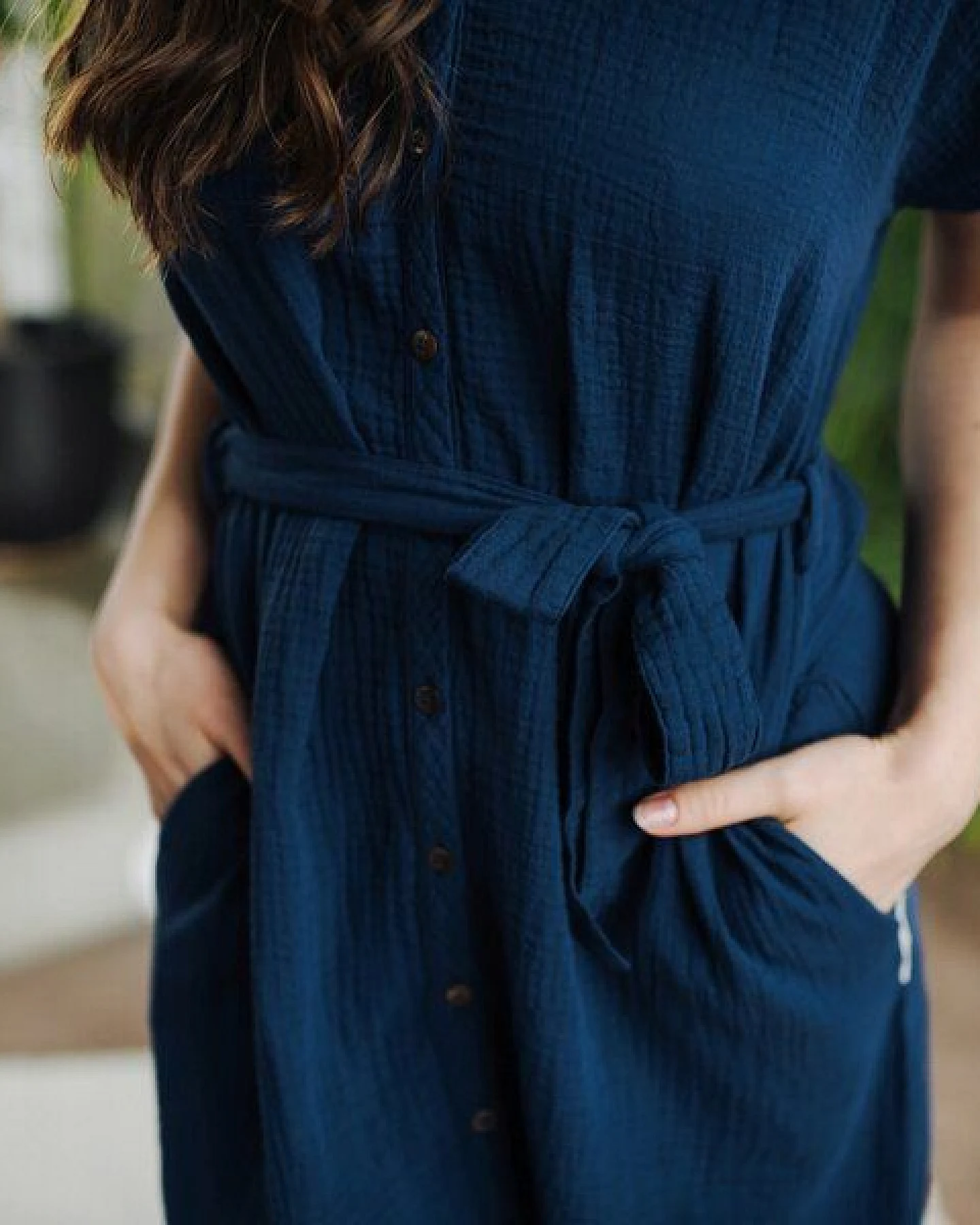 NORDLICHT Damen Musselin Blusen Kleid aus 100% Bio-Baumwolle ELLA – Ansicht 3