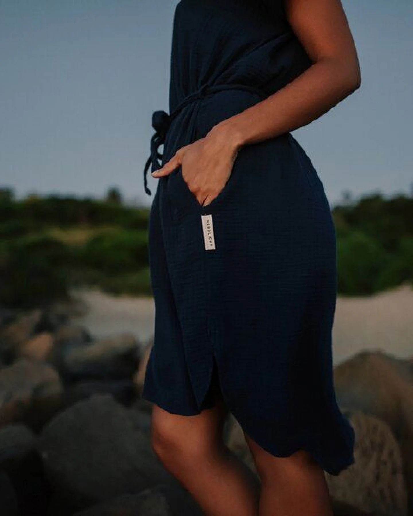 NORDLICHT Damen Musselin Kleid aus 100% Bio-Baumwolle ELIN Kurz – Ansicht 2