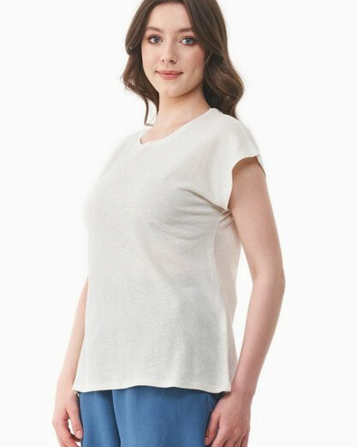 ORGANICATION T-shirt aus Bio-Baumwolle und Leinen – Ansicht 4