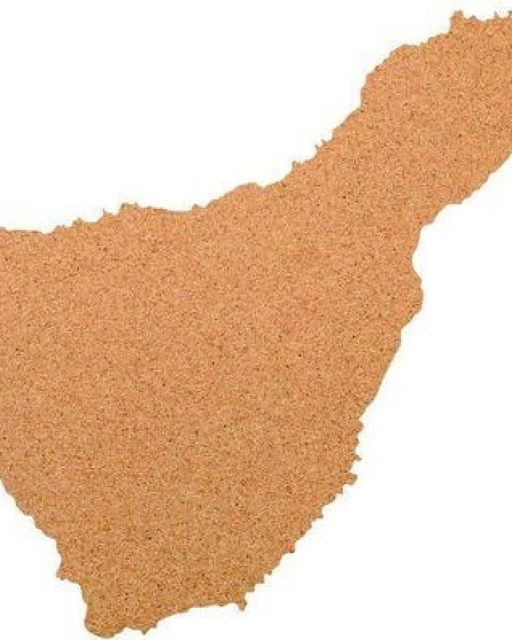 Kork-Deko Teneriffa als Pinnwand aus Kork XXL ca. 83x53 cm