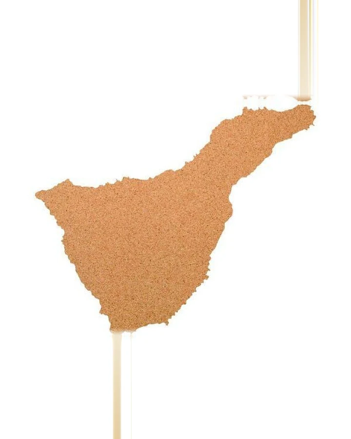 Kork-Deko Teneriffa als Pinnwand aus Kork XXL ca. 83x53 cm