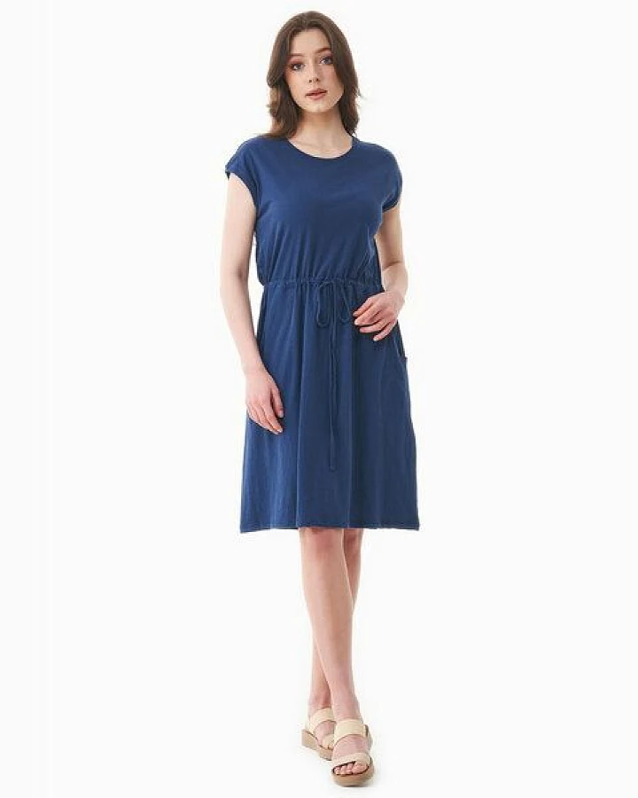 ORGANICATION Jerseykleid aus Bio-Baumwolle und Leinen