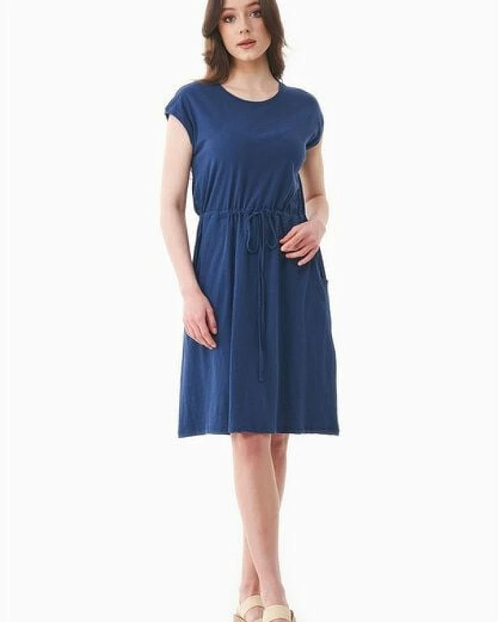 ORGANICATION Jerseykleid aus Bio-Baumwolle und Leinen