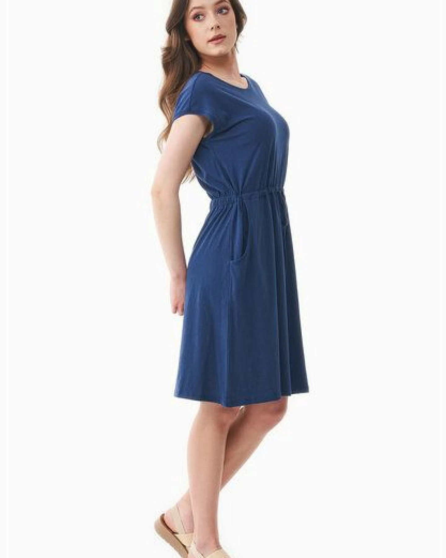 ORGANICATION Jerseykleid aus Bio-Baumwolle und Leinen – Ansicht 2