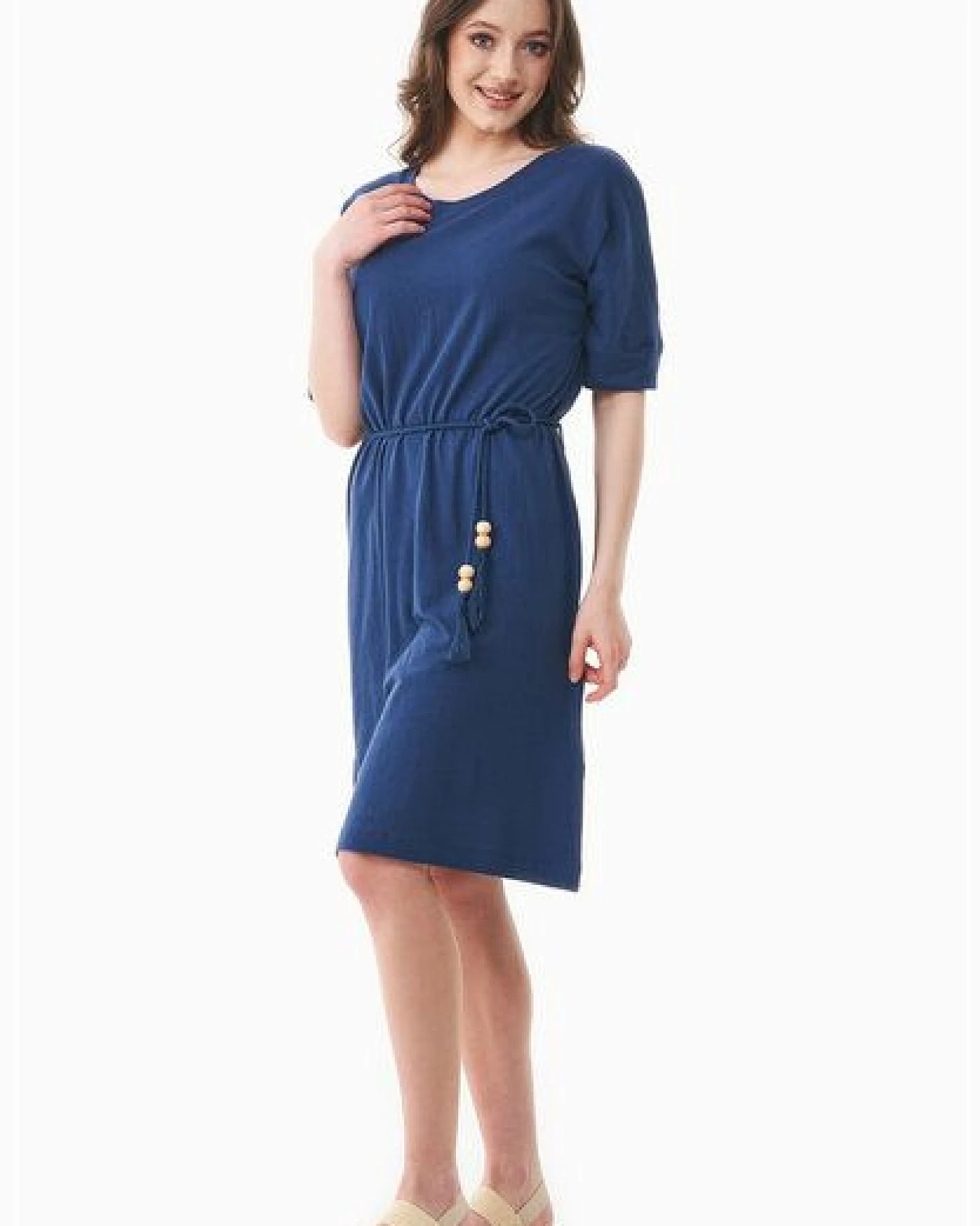 ORGANICATION Jerseykleid aus Bio-Baumwolle und Leinen – Ansicht 3