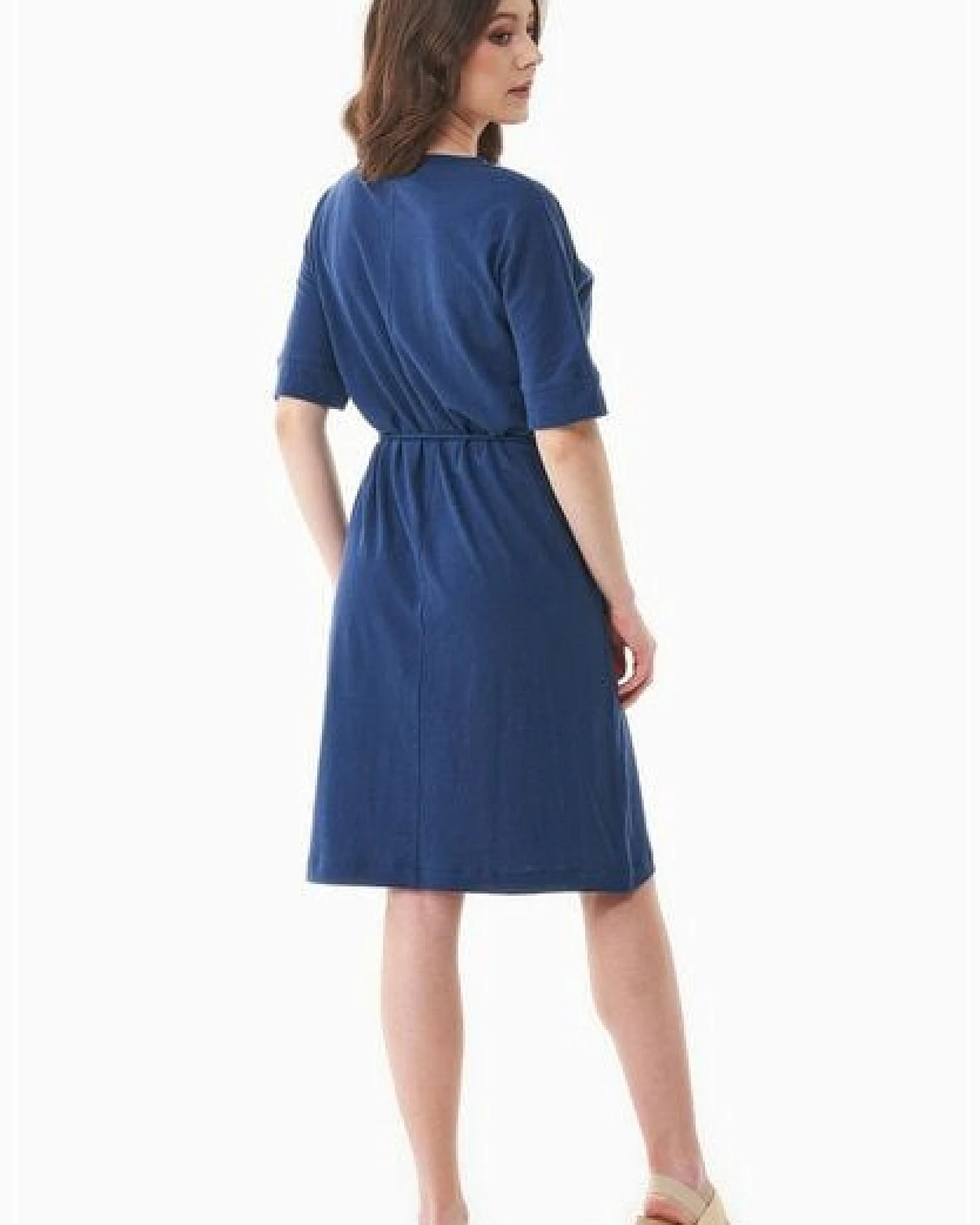 ORGANICATION Jerseykleid aus Bio-Baumwolle und Leinen – Ansicht 4