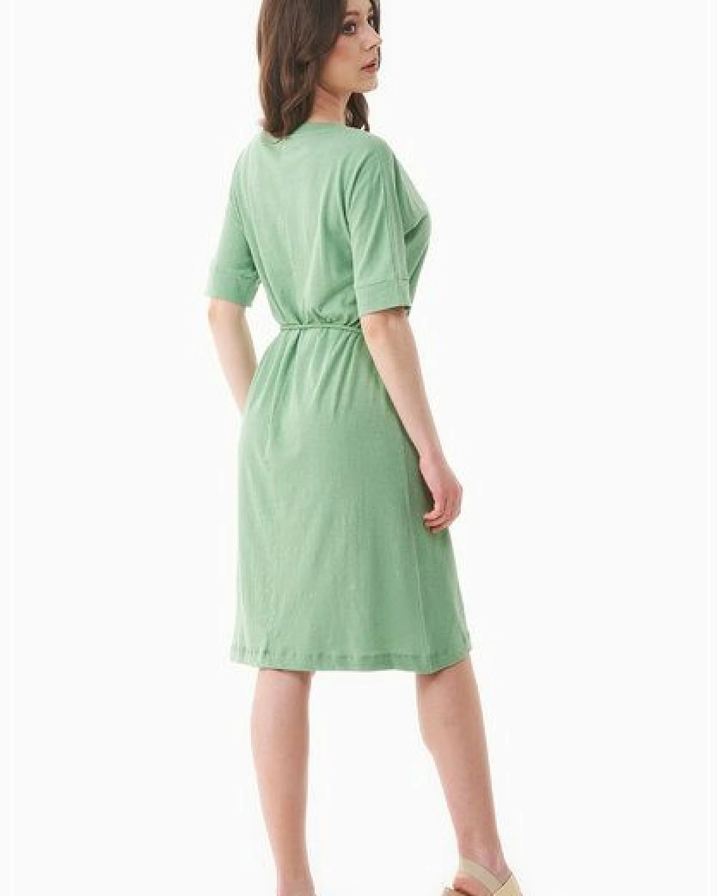 ORGANICATION Jerseykleid aus Bio-Baumwolle und Leinen – Ansicht 4